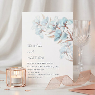 Rose Turquoise Or Artistiques Invitation