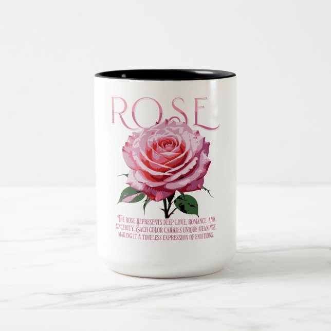 Rose Two-Tone Coffee Mug (Center)
