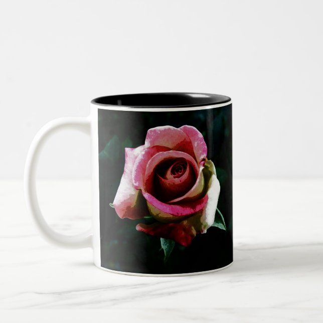 rose  Two-Tone coffee mug (Left)