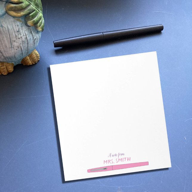 Rose | Une note de | Bloc-notes de l'enseignant (Créateur téléchargé)