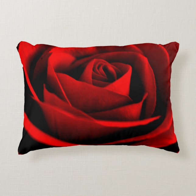 Rose Up Close Accent Pillow (Front)