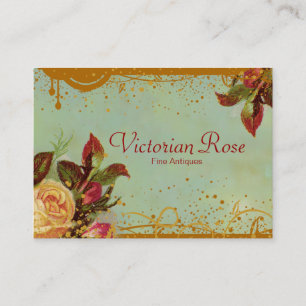 Rose victorien Élégant Carte de visite