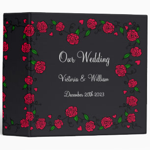 Rose Vine Wedding Scrapbook Binder