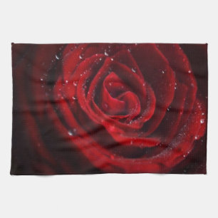 Rose Vines Heart Pattern Flower Peace Love Destiny Kitchen Towel