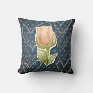 rose vintage, coussin