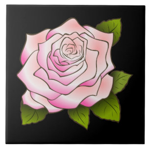 Rose vintage de rose dessinant le carreau de