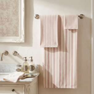 Rose Vintage et Rayures Crème Campagne Française 
