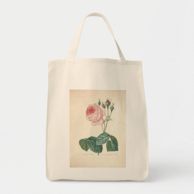 Rose vintage par Redoute - Sacs d'alimentation (Devant)