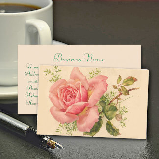 Rose Vintage rose Carte de visite
