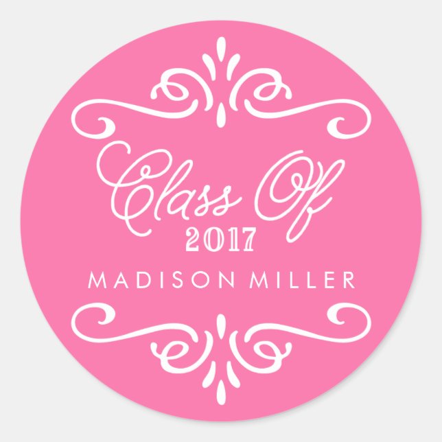 Rose vintage | Stickers Graduation (Devant)