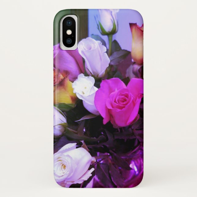 Rose violet Coque-Mate Apple iPhone X Coque (Dos)