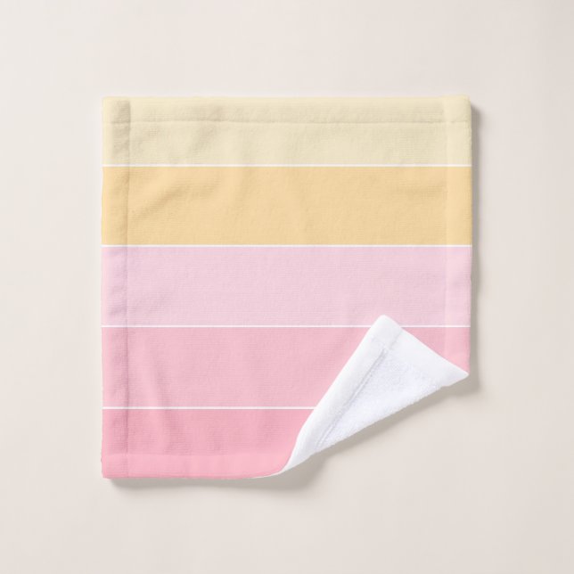 Rose violet jaune blanc Couleurs Motif Modèle (Gant de toilette)