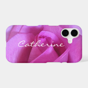 Rose violet Rose Photo Monogramme Nom Script Moder