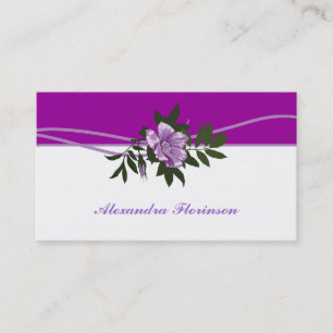 Rose violet sauvage pourpre, blanc carte de visite