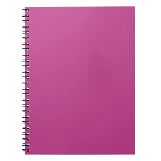 Rose Violet Solid Colour Print, Dark Magenta Pink Notebook (Front)