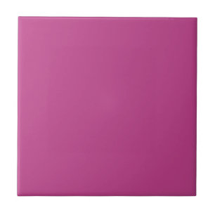 Rose Violet Solid Colour Print, Dark Magenta Pink Tile