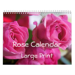 Rose Wall Calendar Large Print