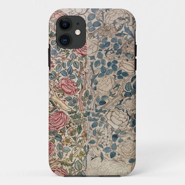 'Rose' wallpaper design (pencil and w/c on paper) Case-Mate iPhone Case (Back)