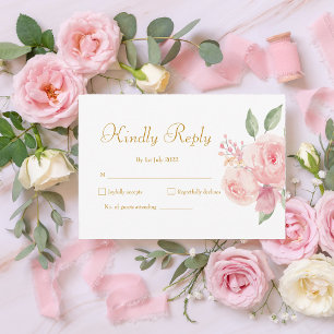ROSE Watercolor RSVP Card