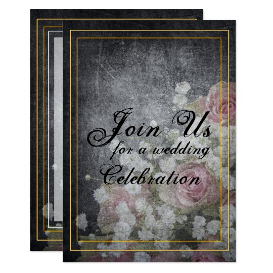 Rose Watermark on Slate Grey Card