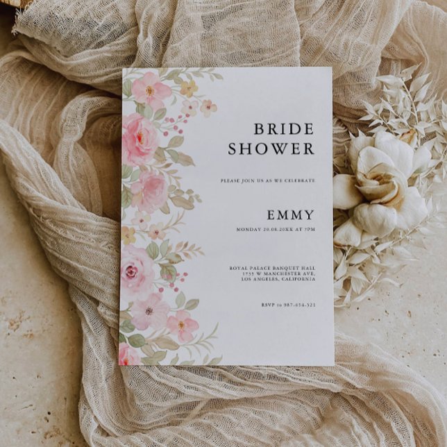 Rose Wedding  Bridal Shower Invitation (Rose Wedding Bridal Shower Invitation)