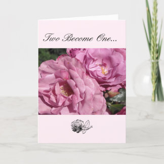 Rose Wedding Congratulations Card
