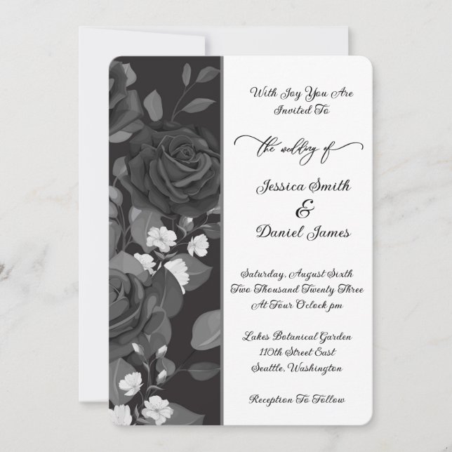 Rose Wedding Invitation (Front)