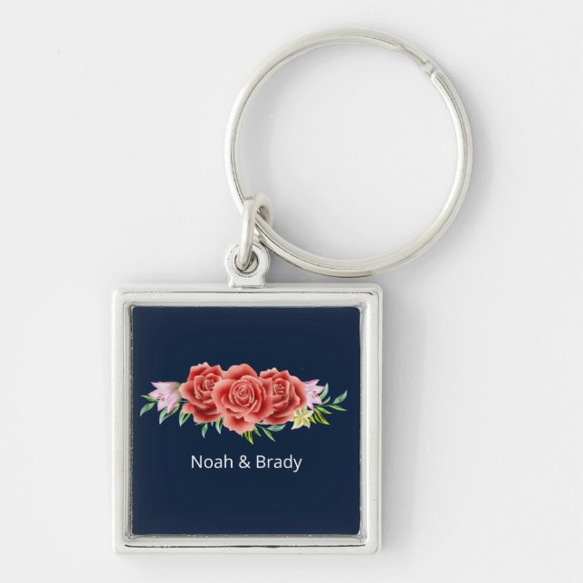 Rose Wedding  Keychain (Front)