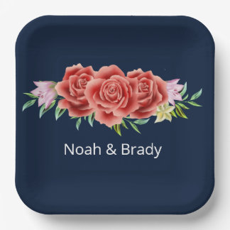 Rose Wedding   Paper Plate