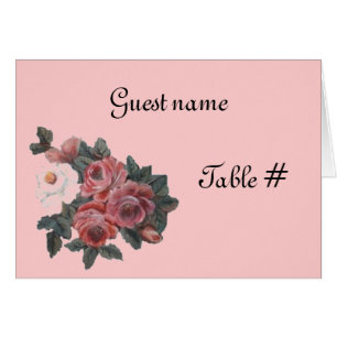 Rose - wedding place card