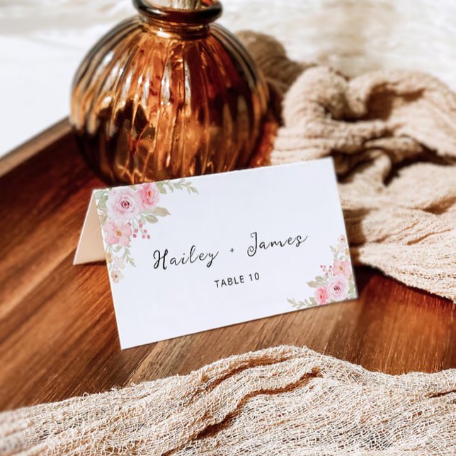 Rose Wedding Place cards Template (Rose Wedding Place cards Template)