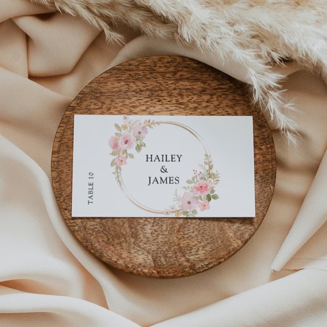 Rose Wedding Place cards Template (Rose Wedding Place cards Template)
