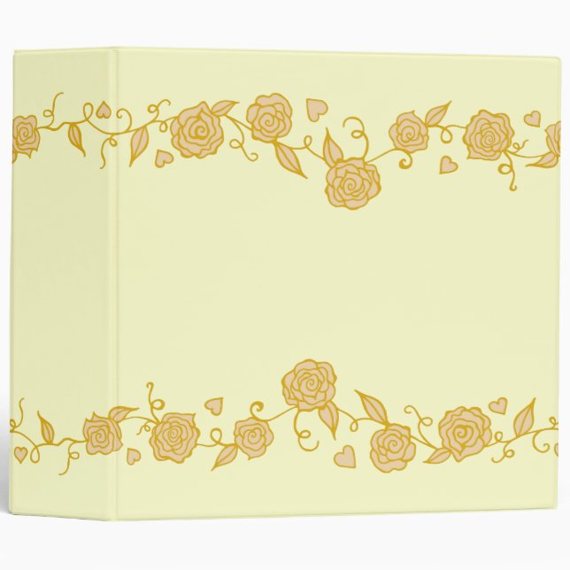 Rose Wedding Scrapbook Binder (Front/Spine)