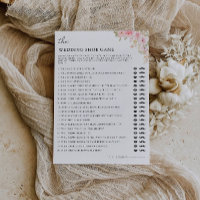 Rose Wedding Shoe Game Template,