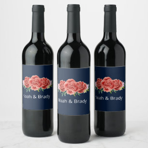 Rose Wedding  Wine Label