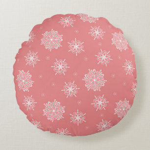 Rose Whimsical Celestial Floral 16" Round Pillow
