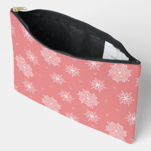 Rose Whimsical Celestial Floral Large Accessory Pouch