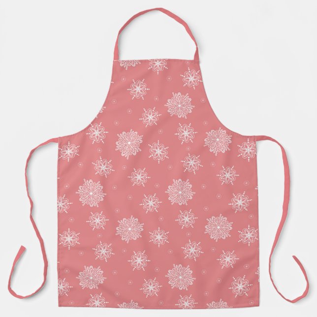 Rose Whimsical Celestial Floral Large Apron (Front)