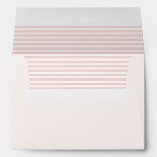 Rose White and White Striped Envelopes