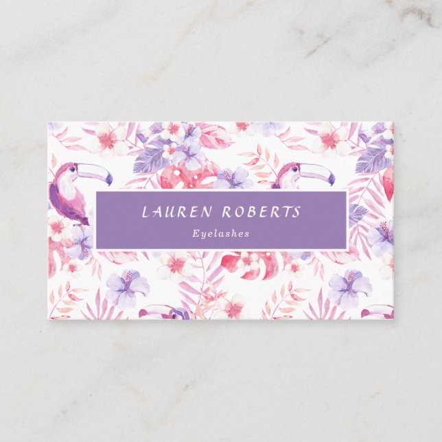 Rose White Luxe Eyelashes Appointment Card (Front)