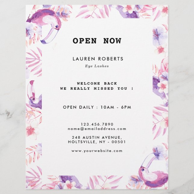 Rose White Luxe Eyelashes Flyer (Front)