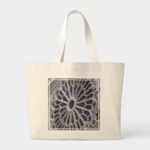 Rose window from the west facade, c.1270 large tote bag