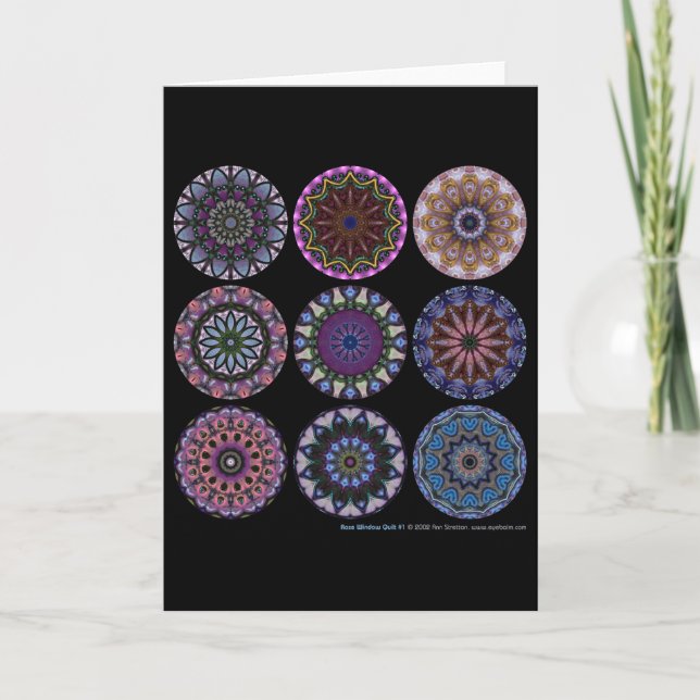 Rose Window Quilt #1 Card (Front)