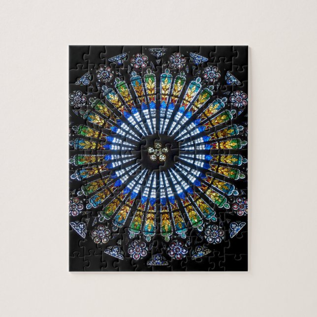 rose window strasbourg cathedral jigsaw puzzle (Vertical)