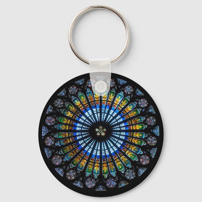 rose window strasbourg cathedral keychain (Front)