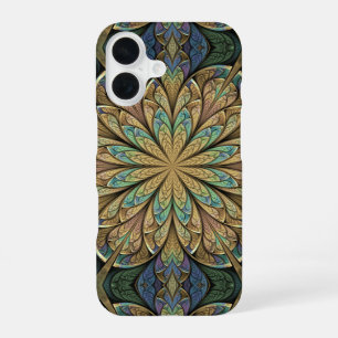 Rose Window Yellow Abstract Stained Glass iPhone 16 Case
