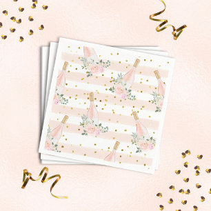 Rosé Wine Bridal Shower Napkins