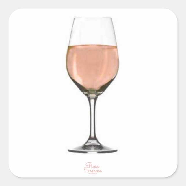 Rosé wine glass sticker (Front)