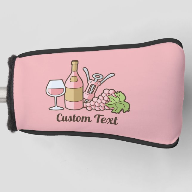 Rose Wine Golf Head Cover (Front)