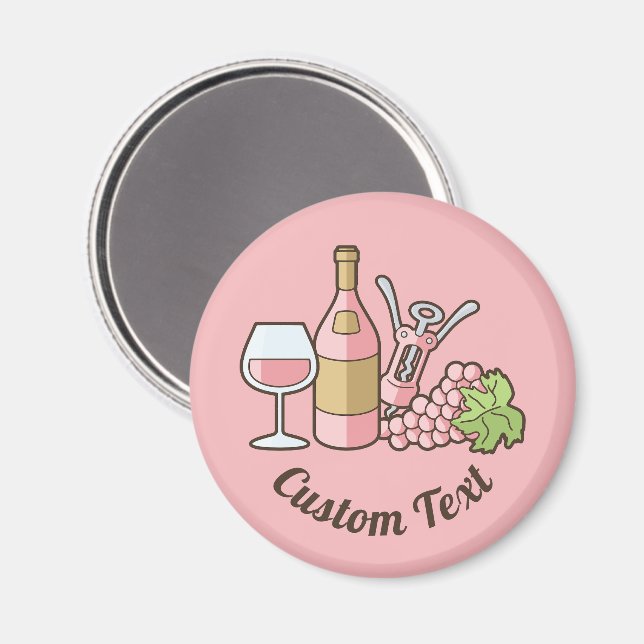 Rose Wine Magnet (Front/Back)